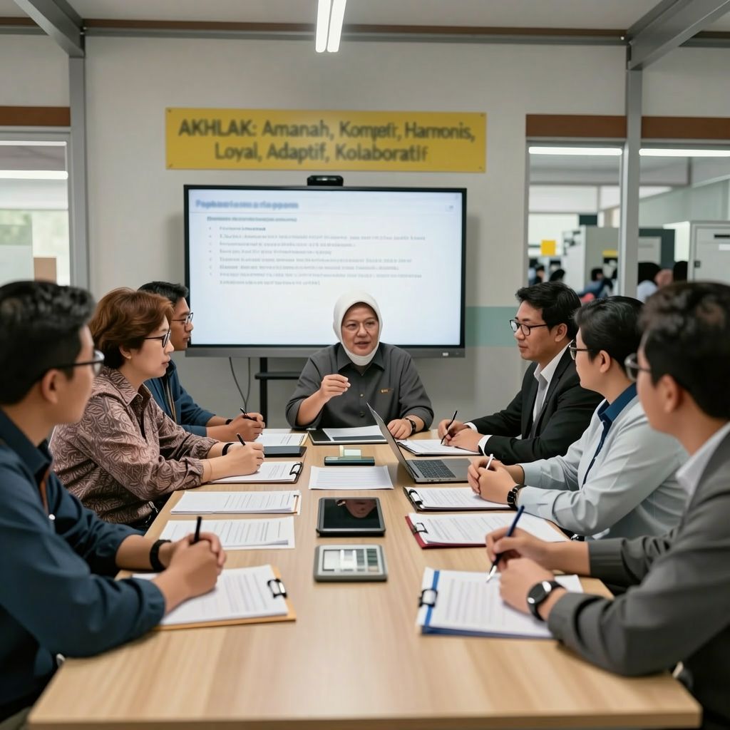 Factory planning discussion in a meeting room